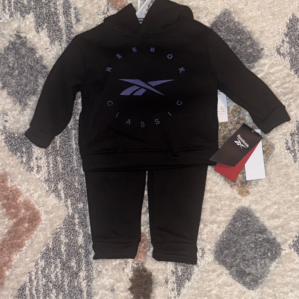 Reebok Black and Purple Baby Tracksuit